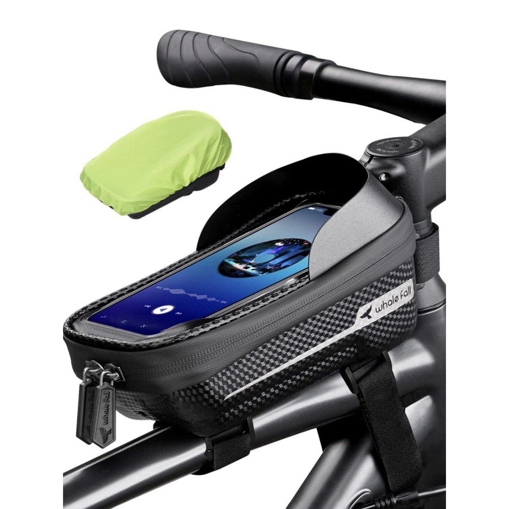 Bike Phone Mount Frame Bag Waterproof Hard Shell Touch Screen Bicycle Holder
